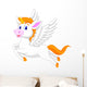 White Unicorn Horse Cartoon