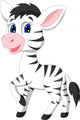Cute Baby Zebra Cartoon