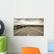 Empty californian highway through the desert Wall Mural