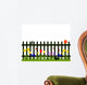 fence with spring flowers Wall Decal