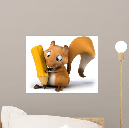 Fun Squirrel Wall Decal