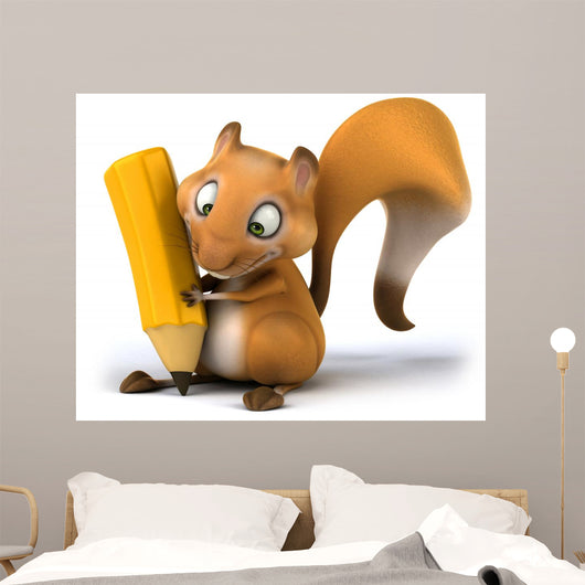 Fun Squirrel Wall Decal
