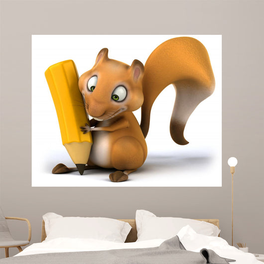 Fun Squirrel Wall Decal