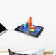 Business statistic concept - financial charts on tablet PC Wall Decal