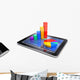 Business statistic concept - financial charts on tablet PC Wall Decal