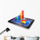 Business statistic concept - financial charts on tablet PC Wall Decal