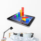 Business statistic concept - financial charts on tablet PC Wall Decal