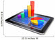 Business statistic concept - financial charts on tablet PC Wall Decal