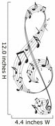 G-clef Music Notes Wall Decal