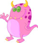 Cute monster cartoon Wall Decal