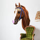 head redhead riding horse Wall Decal