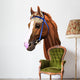head redhead riding horse Wall Decal