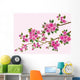Sakura Bird Spring Postcard Wall Mural