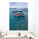 Colorful Fisher Boats Blue