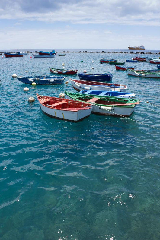Colorful Fisher Boats Blue