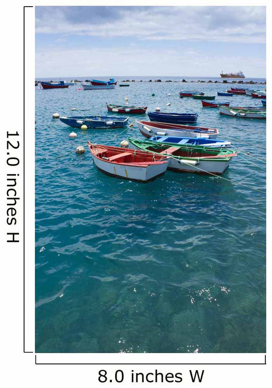 Colorful Fisher Boats Blue
