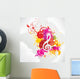 Abstract Background Notes and Splatter Wall Decal