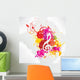 Abstract Background Notes and Splatter Wall Decal