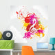 Abstract Background Notes and Splatter Wall Decal