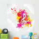 Abstract Background Notes and Splatter Wall Decal