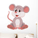 Cute mouse cartoon Wall Decal