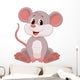 Cute mouse cartoon Wall Decal
