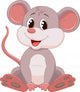 Cute mouse cartoon Wall Decal