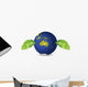 Planet Earth with Leaves Wall Decal