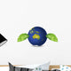 Planet Earth with Leaves Wall Decal