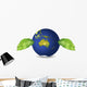 Planet Earth with Leaves Wall Decal