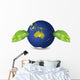 Planet Earth with Leaves Wall Decal