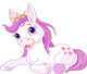 Cute horse princess resting Wall Decal