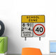 Isolated school zone sign Wall Decal