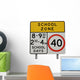 Isolated school zone sign Wall Decal