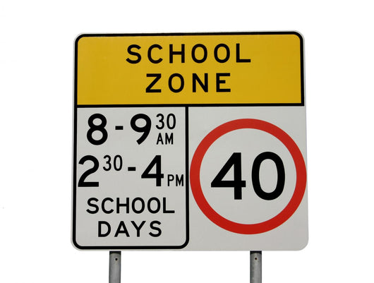 Isolated school zone sign Wall Decal