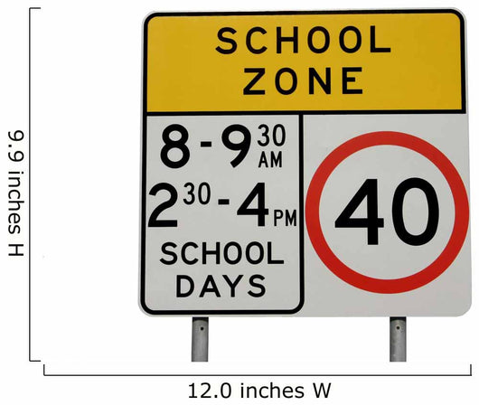 Isolated school zone sign Wall Decal