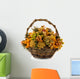 Arrangement of dried flowers in a basket Wall Decal