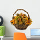 Arrangement of dried flowers in a basket Wall Decal