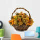 Arrangement of dried flowers in a basket Wall Decal