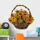 Arrangement of dried flowers in a basket Wall Decal
