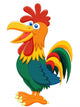 Rooster cartoon Wall Decal