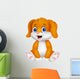 Cute Baby Dog Cartoon Wall Decal