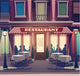 Restaurant Retro Illustration Wall Decal