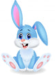 Cute rabbit cartoon Wall Decal