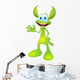 Animated Green Creature Funny Wall Decal