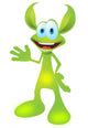 Animated Green Creature Funny Wall Decal