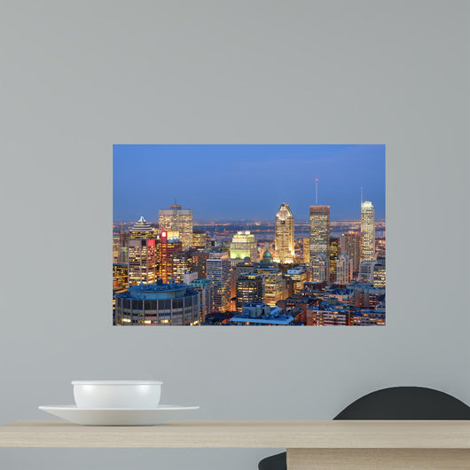 Montreal at dusk Wall Mural