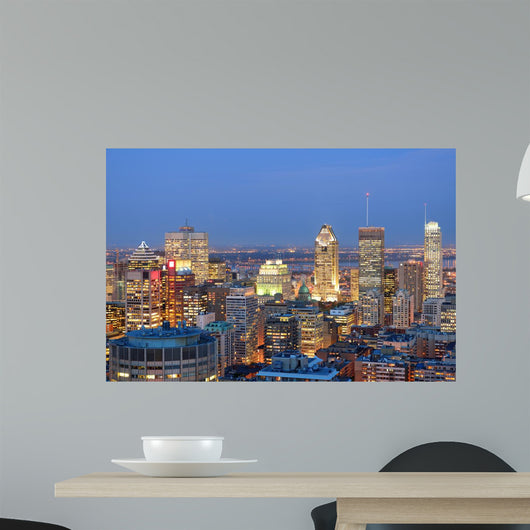 Montreal at dusk Wall Mural