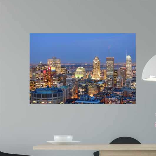 Montreal at dusk Wall Mural