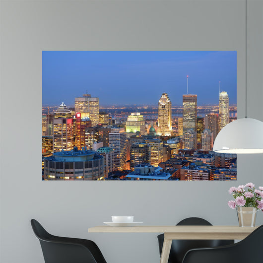 Montreal at dusk Wall Mural